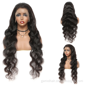 2021 Hot Selling Body Wave Wigs Wholesale Cuticle Aligned Unprocessed Brazilian Hair Virgin Human Hair Lace Front Wig Soft Light